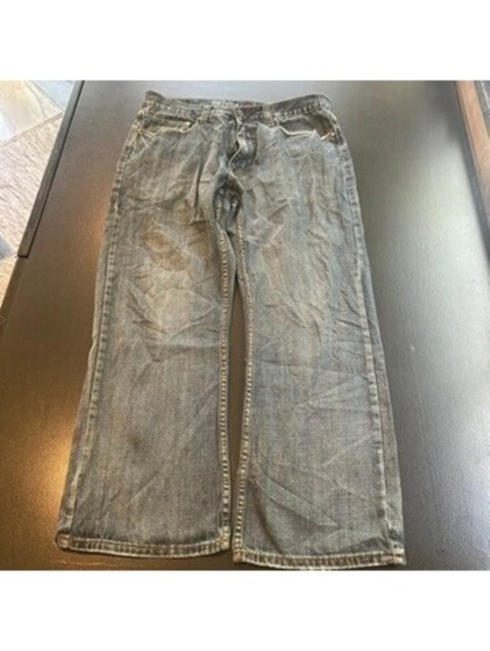 Vintage y2k baggy Loose Bootcut blue jeans